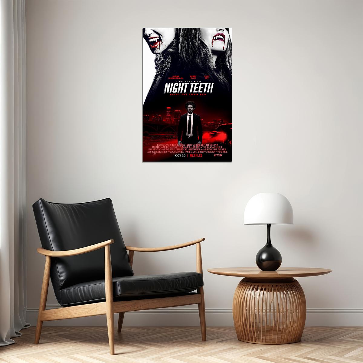 Night Teeth Movie 2021 Action Crime Drama Poster Wall Art Print Home Wall Decor - xonomax