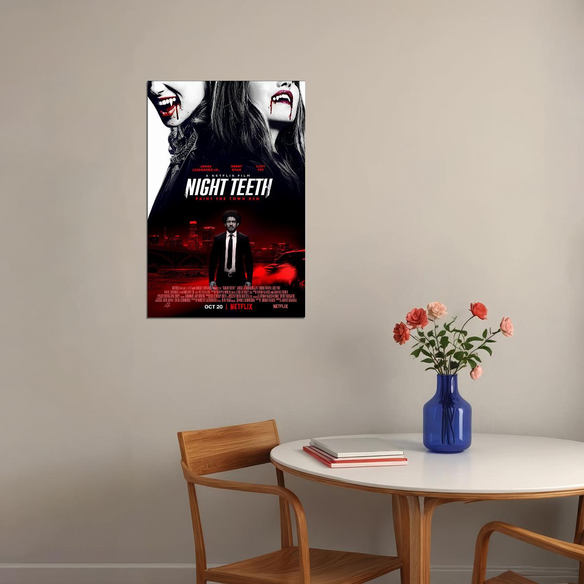 Night Teeth Movie 2021 Action Crime Drama Poster Wall Art Print Home Wall Decor - xonomax
