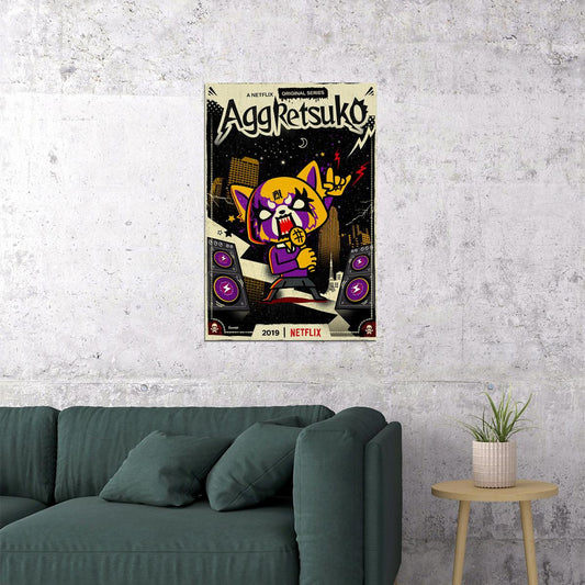 Aggretsuko 2 Movie 2021 Animation Comedy Drama Poster Wall Art Print Home Wall Decor - xonomax