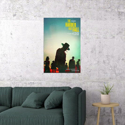 The Harder They Fall Movie Action Drama Poster Wall Art Print Home Wall Decor - xonomax