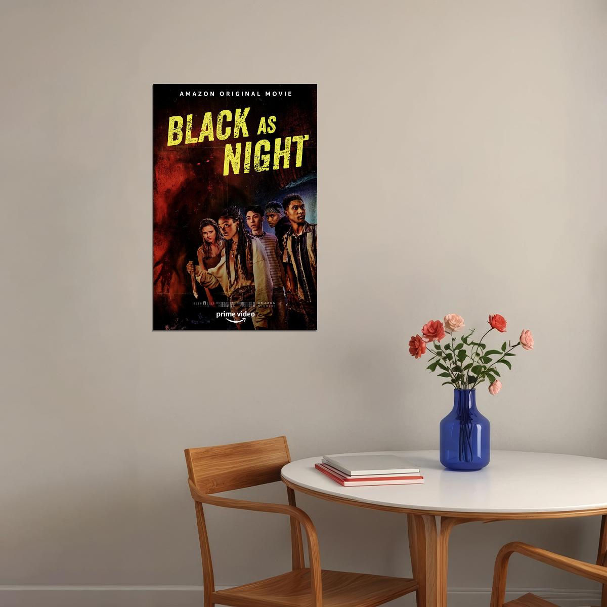 Black As Night Movie 2021 Drama Horror Thriller Poster Wall Art Print Home Wall Decor - xonomax