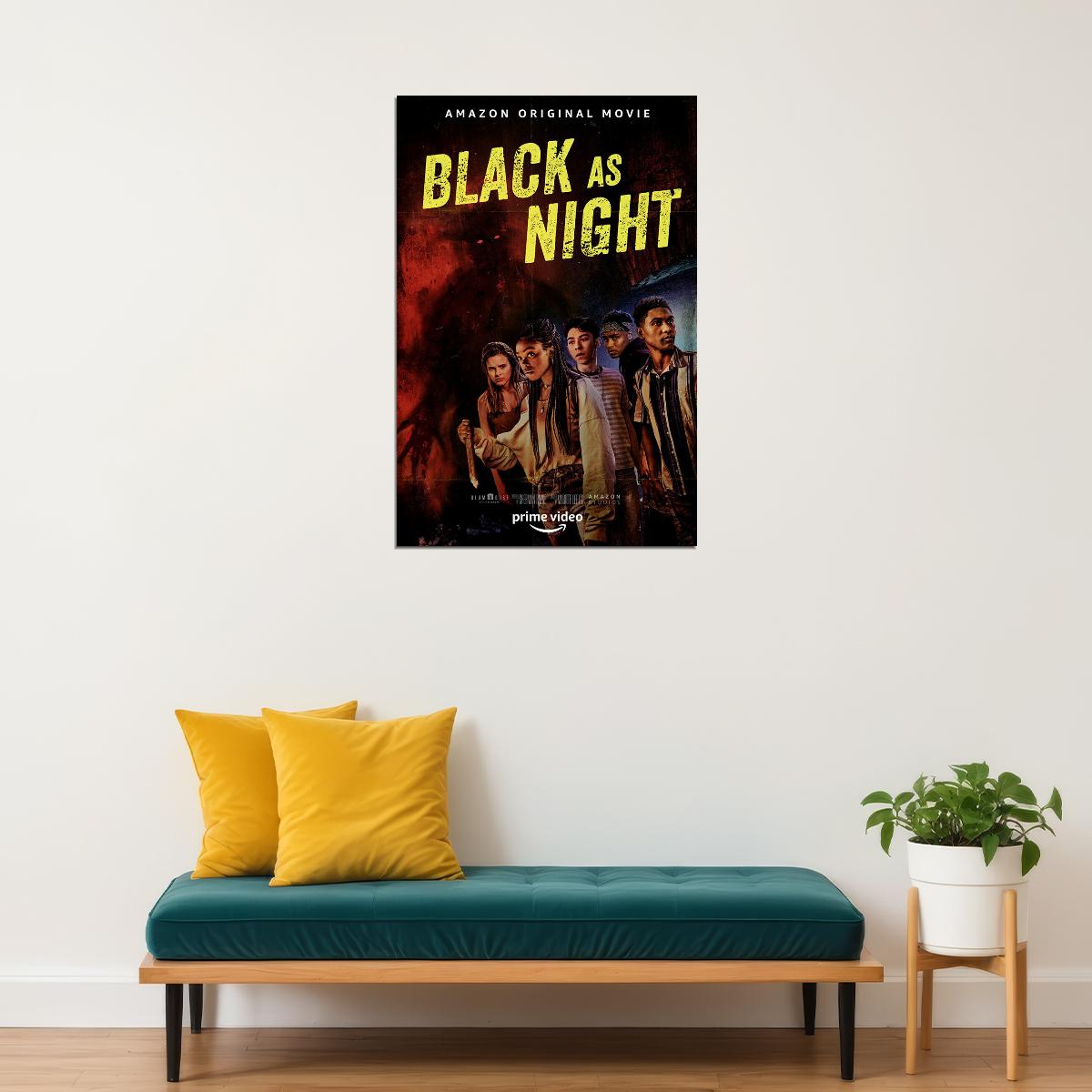 Black As Night Movie 2021 Drama Horror Thriller Poster Wall Art Print Home Wall Decor - xonomax