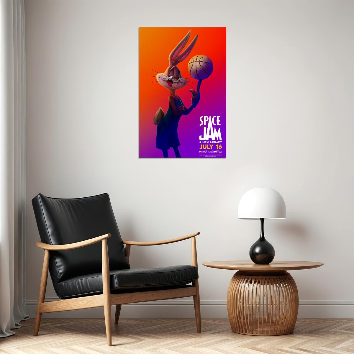 Space Jam A New Legacy Movie 2021 Action Animation Poster Wall Art Print Home Wall Decor - xonomax