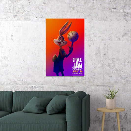 Space Jam A New Legacy Movie 2021 Action Animation Poster Wall Art Print Home Wall Decor - xonomax