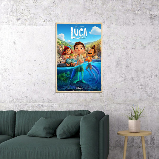 Luca Full Character Movie 2021 Comedy Animation Poster Wall Art Print Home Wall Decor - xonomax