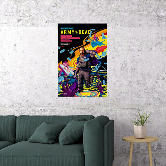 Army Of The Dead Movie 2021 Crime Horror Adventure Poster Wall Art Print Home Wall Decor - xonomax