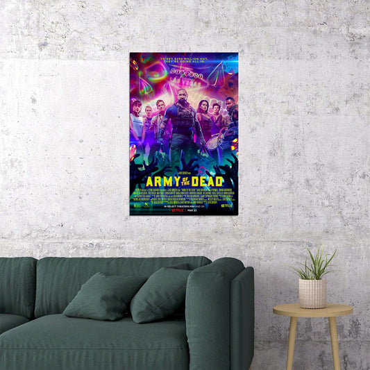 Army Of The Dead Movie 2021 Full Character Action Poster Wall Art Print Home Wall Decor - xonomax