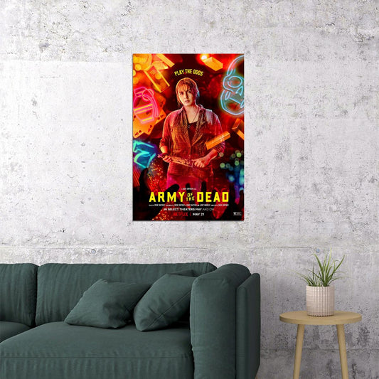 Army Of The Dead Movie 2021 Play The Ods Poster Wall Art Print Home Wall Decor - xonomax