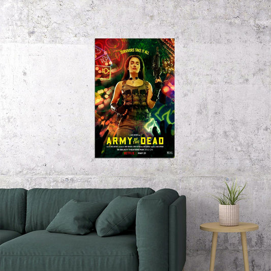 Army Of The Dead Movie 2021 Crime Horror Adventure Poster Wall Art Print Home Wall Decor - xonomax