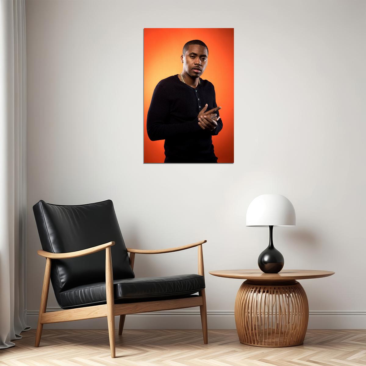 Nas 80's 90's Celebrity Rapper Music Singer Poster Wall Art Print Home Wall Decor - xonomax