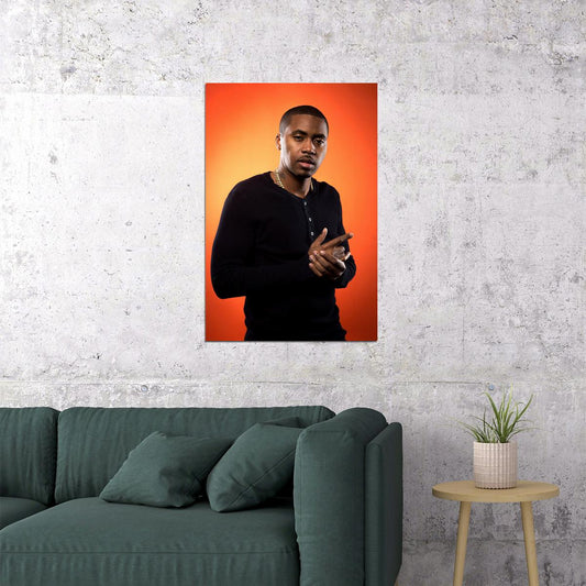 Nas 80's 90's Celebrity Rapper Music Singer Poster Wall Art Print Home Wall Decor - xonomax