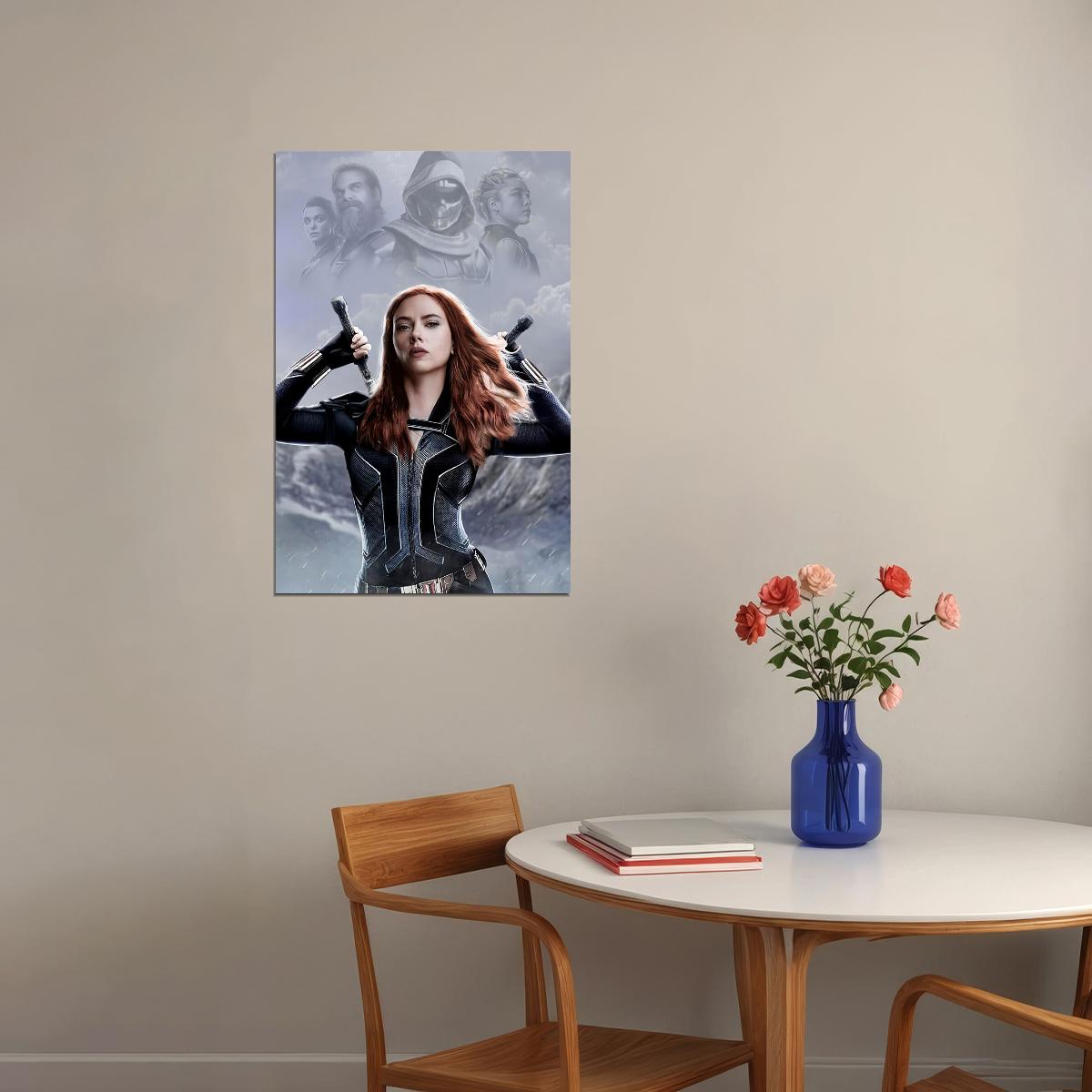 Black Widow Movie Excitement Action Poster Wall Art Print Home Wall Decor - xonomax
