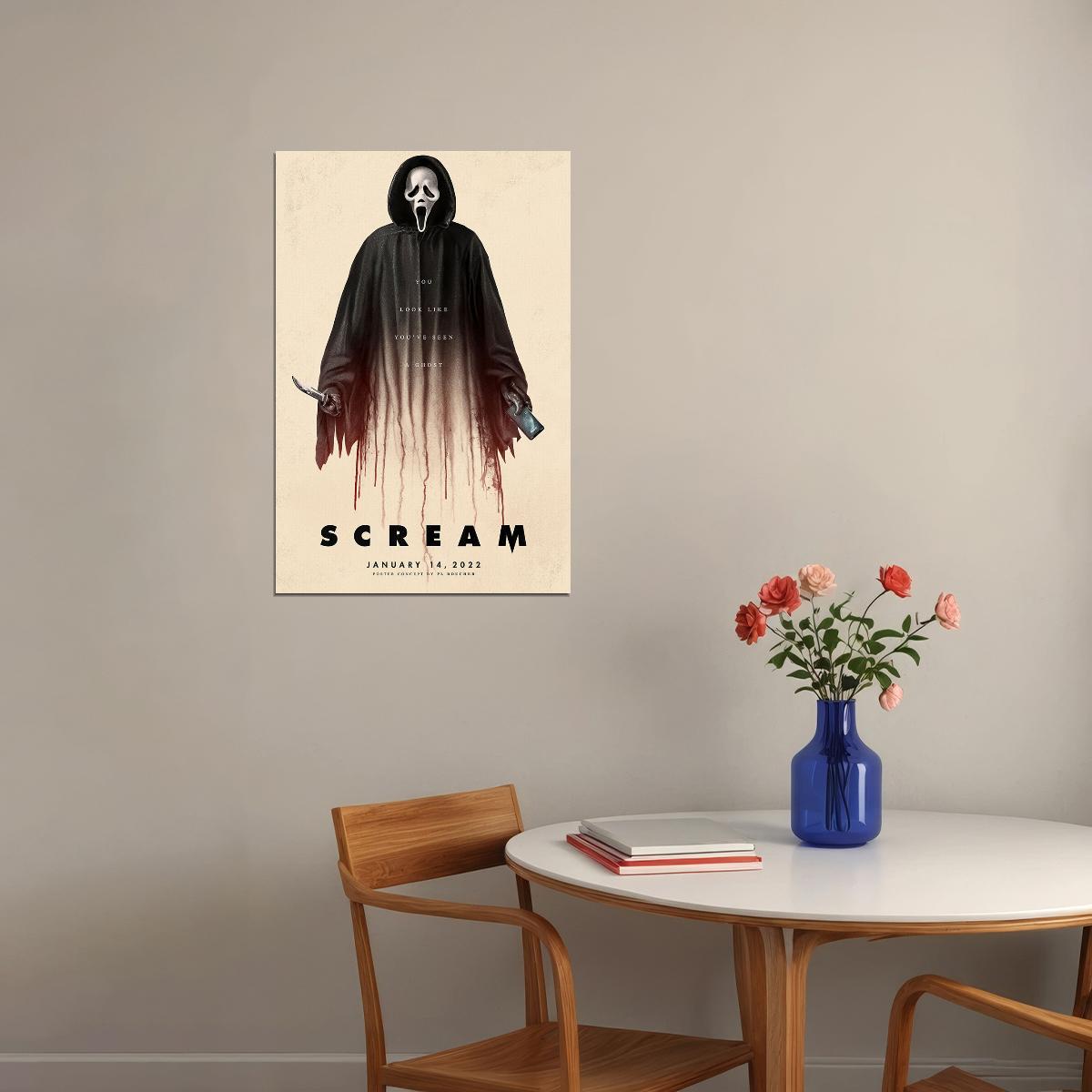 Scream Movie Action Thriller Horror Poster Wall Art Print Home Wall Decor - xonomax