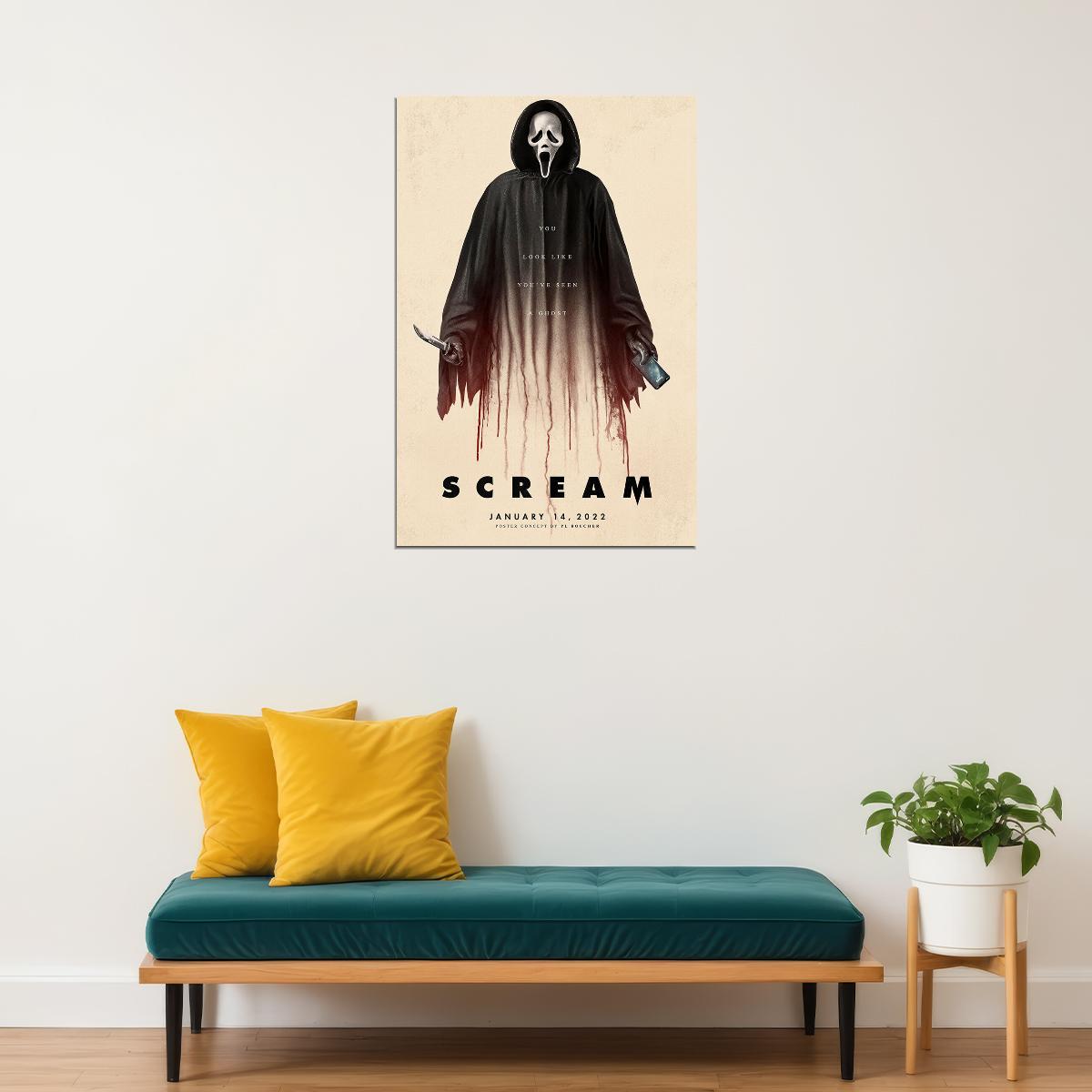 Scream Movie Action Thriller Horror Poster Wall Art Print Home Wall Decor - xonomax