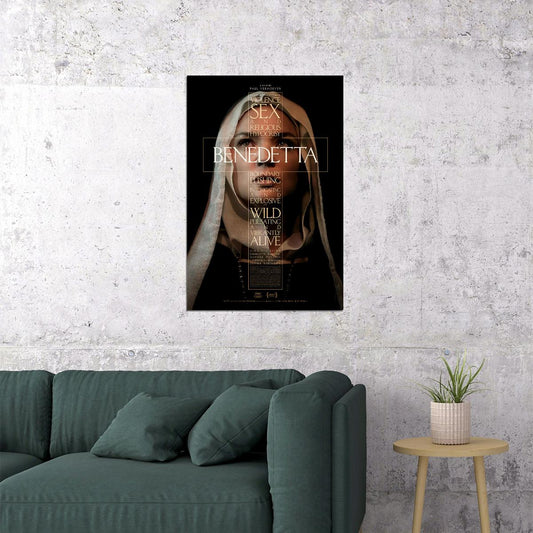 Benedetta Movie Biography Drama History Action Poster Wall Art Print Home Wall Decor - xonomax