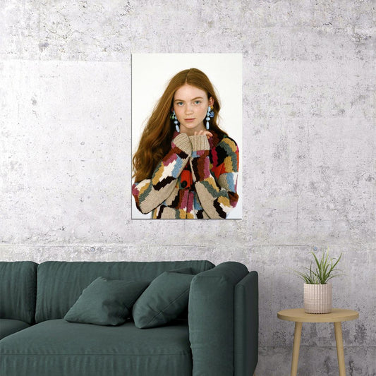 Sadie Sink Famous American Cinema Actor Artist Poster Wall Art Print Home Wall Decor - xonomax