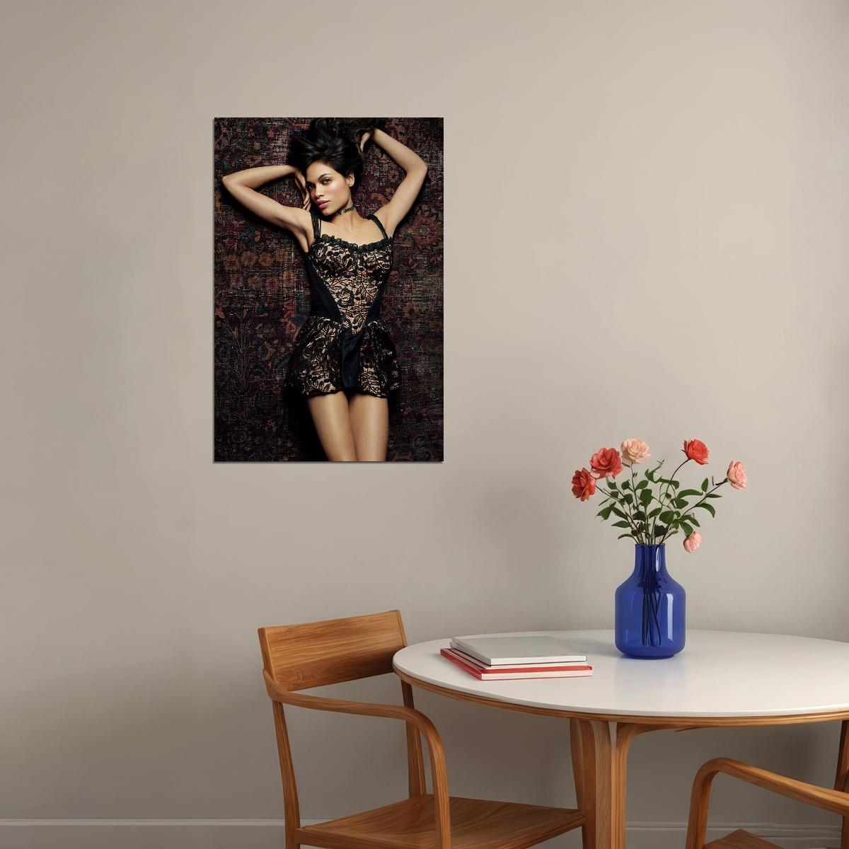 Rosario Dawson American Women Cinema Actress Artist Poster Wall Art Print Home Wall Decor - xonomax