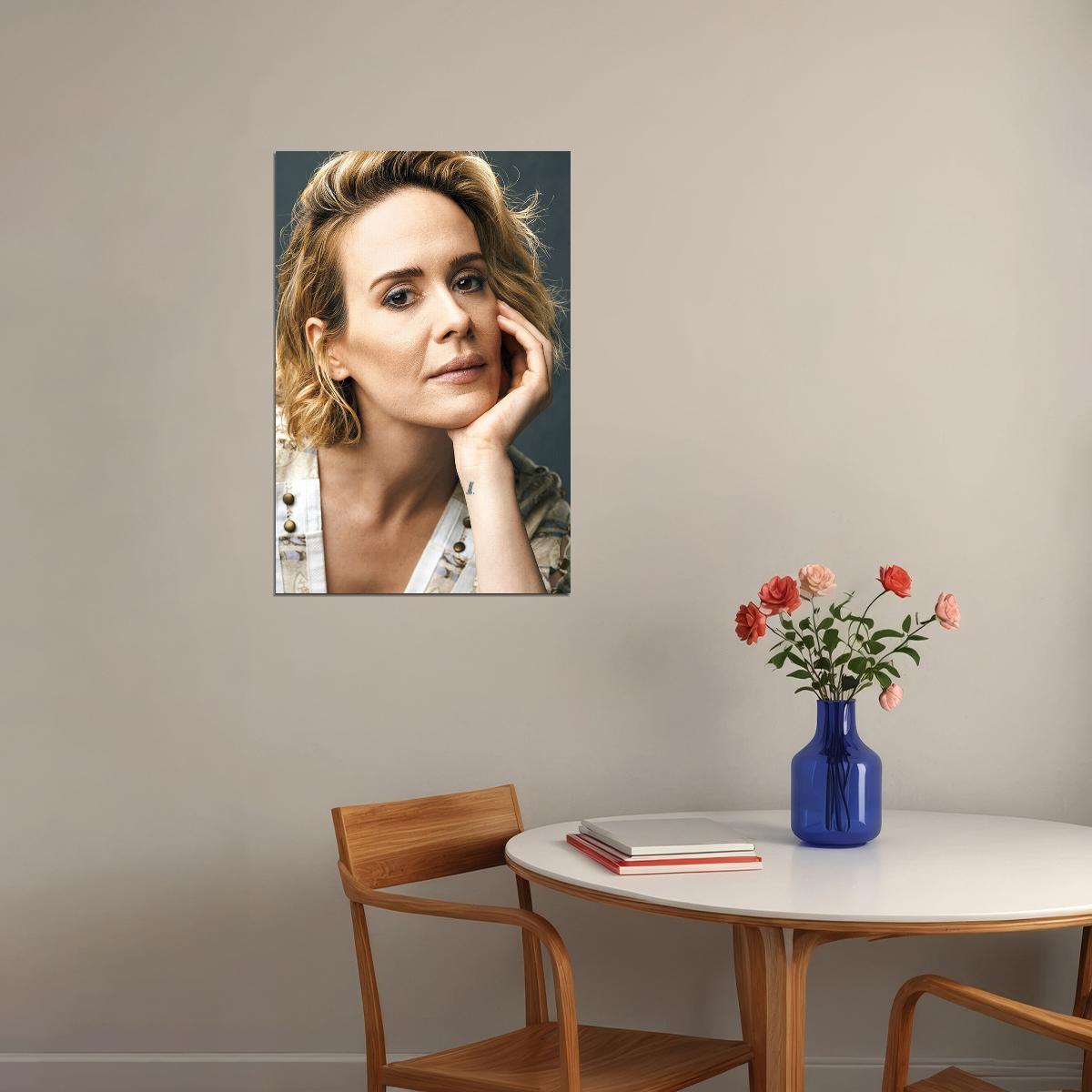 Sarah Paulson American Woman Cinema Actress Poster Wall Art Print Home Wall Decor - xonomax
