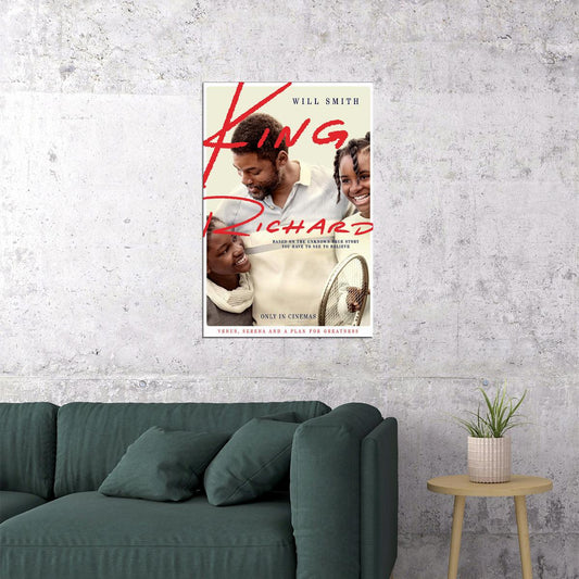 King Richard Movie Drama Biography Sports Poster Wall Art Print Home Wall Decor - xonomax