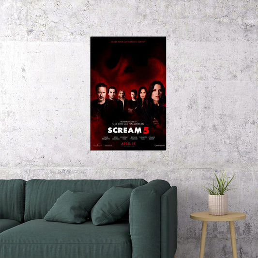 Scream 5 Movie Thriller Mystery Horror Action Poster Wall Art Print Home Wall Decor - xonomax