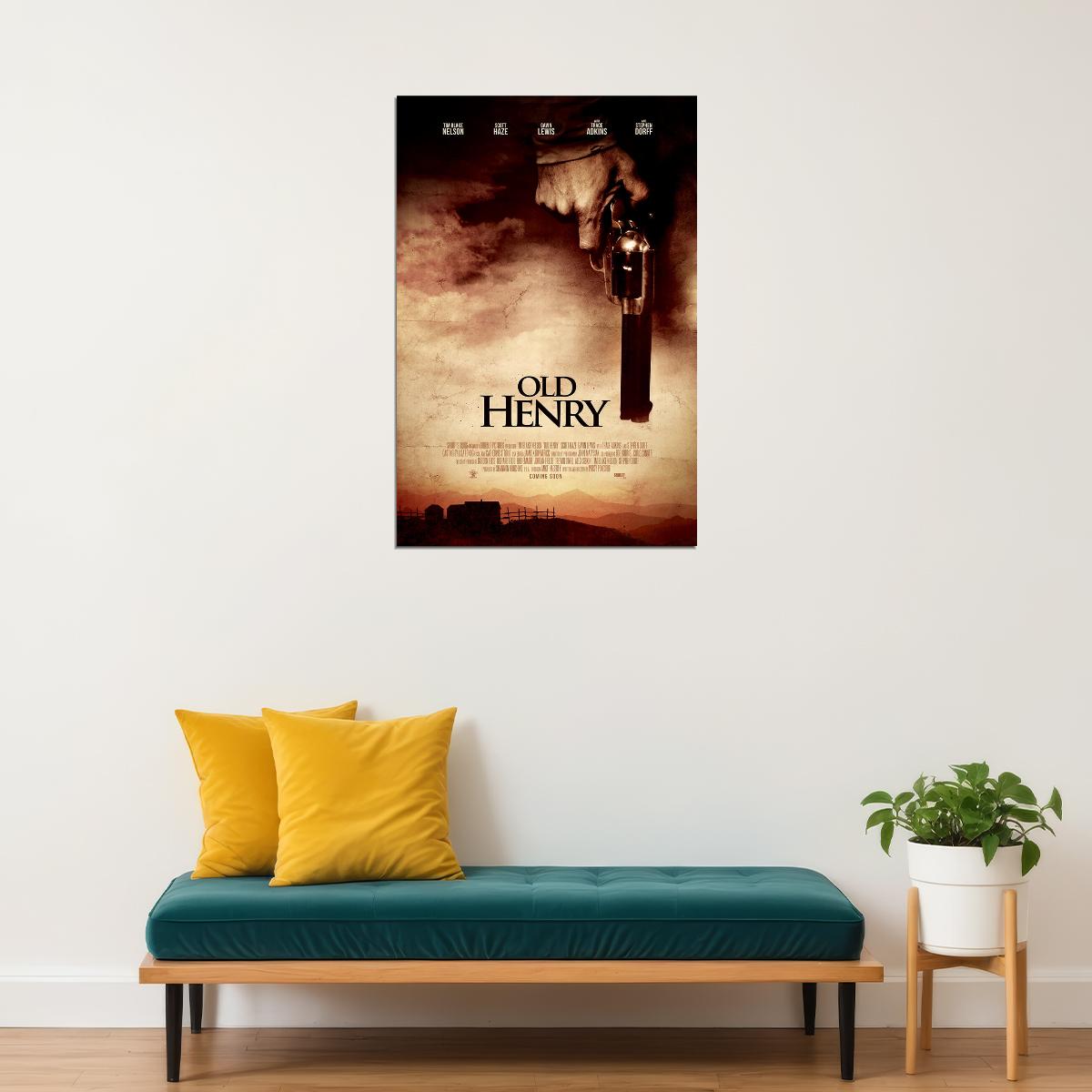 Old Henry Movie Thriller Action Poster Wall Art Print Home Wall Decor - xonomax
