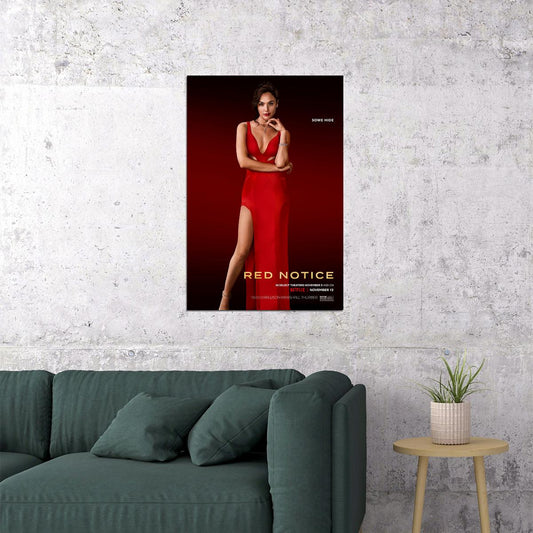 Red Notice Movie Adventure Action Thriller Poster Wall Art Print Home Wall Decor - xonomax