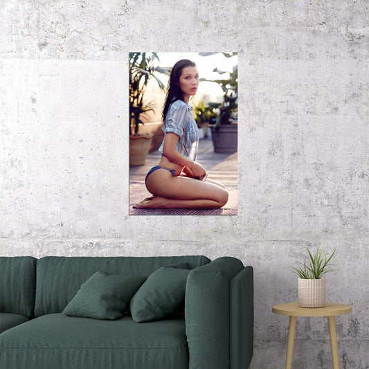 Bella American Woman Model Beauty Model Poster Wall Art Print Home Wall Decor - xonomax