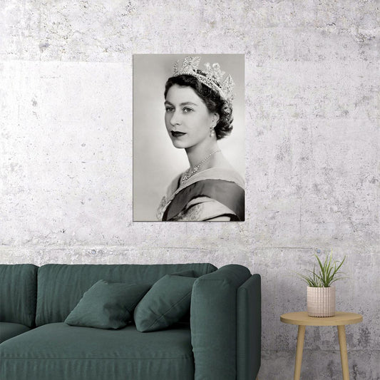 Queen Elizabeth High Governor Black White Vintage Poster Wall Art Print Home Wall Decor - xonomax