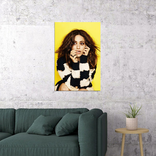 American Actor Emmy Rossum Looking Left Poster Wall Art Print Home Wall Decor - xonomax