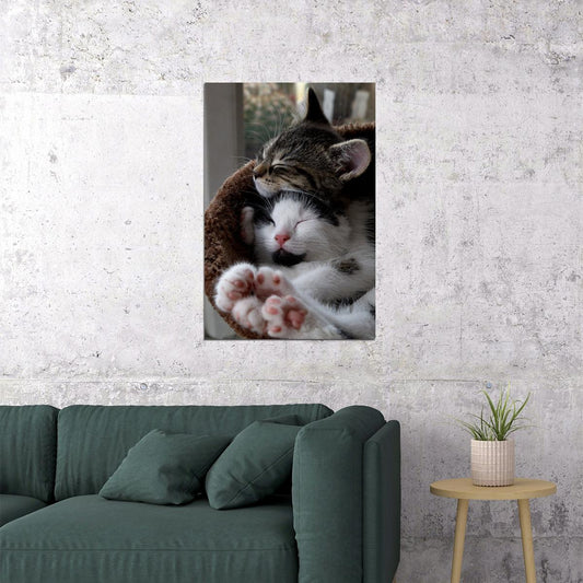 Cat Love All You Need Is Love And A Cat Animals Poster Wall Art Print Home Wall Decor - xonomax