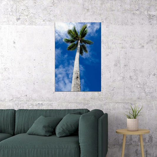 Simple Palm Tree Coastal Sky Landscape Poster Wall Art Print Home Wall Decor - xonomax