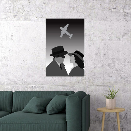 Casablanca Minimal Rick Blaine Ilsa Lund Victor Laszlo Drama Poster Wall Art Print Home Wall Decor - xonomax