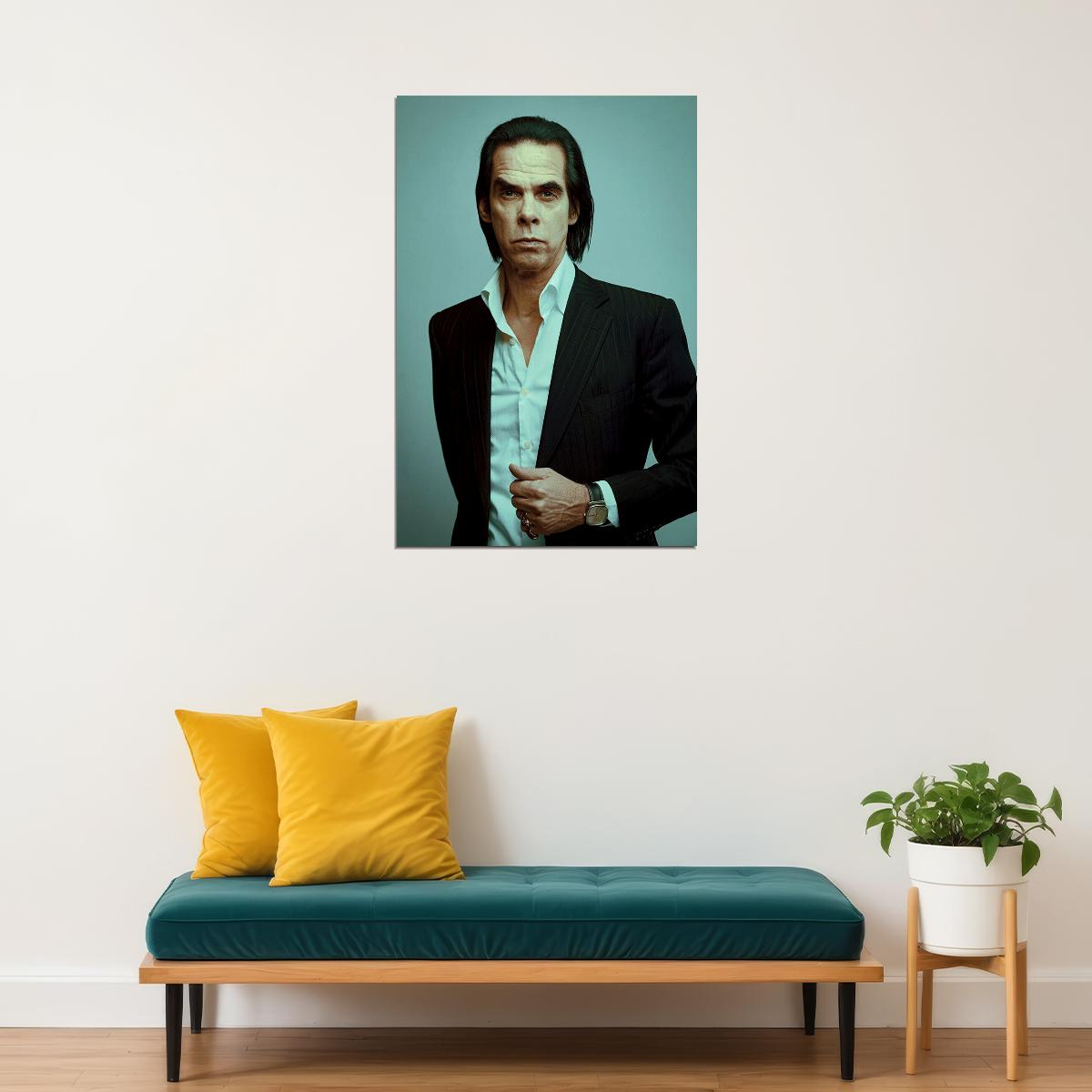 Nick Cave Portrait Songwriter Artist Poster Wall Art Print Home Wall Decor - xonomax