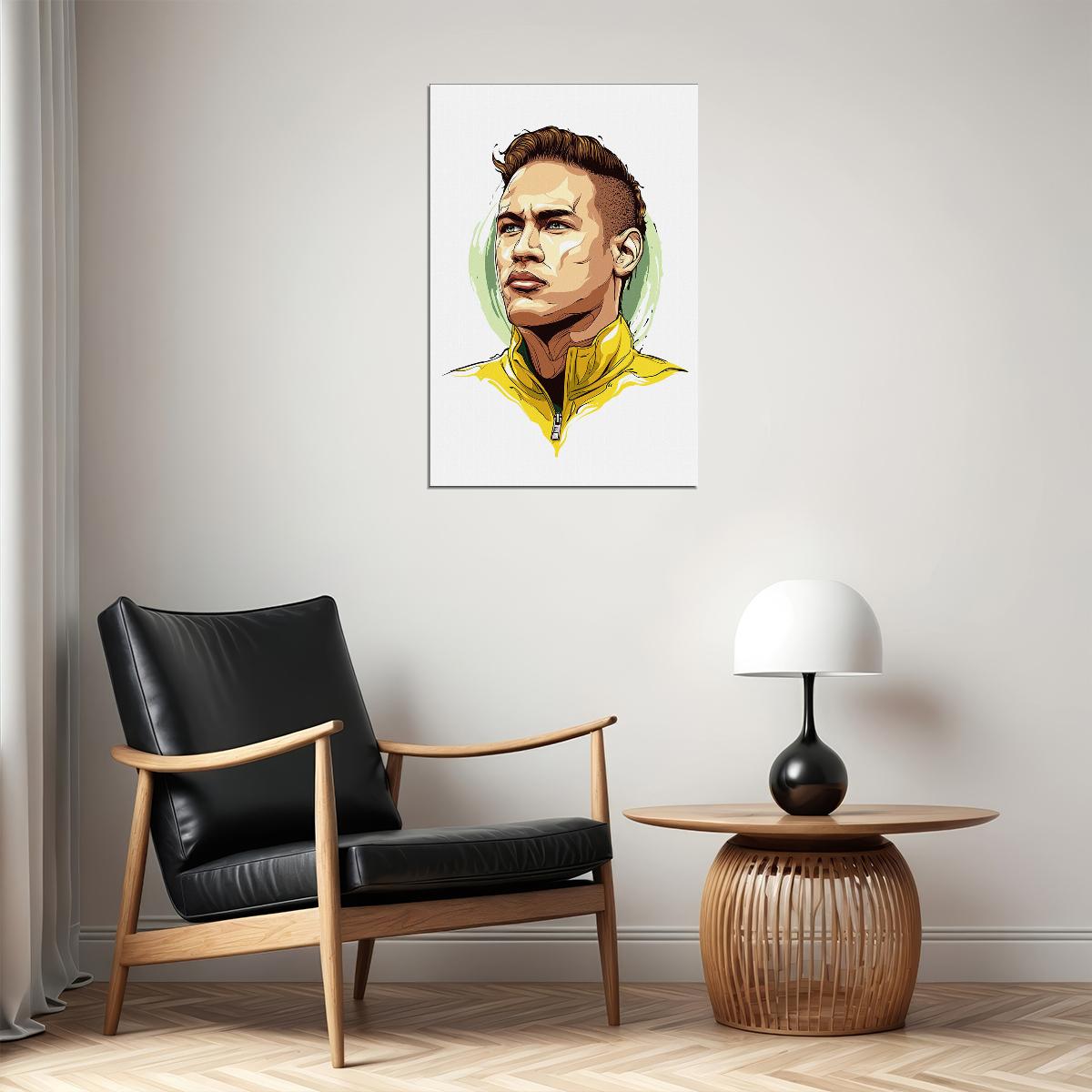 Neymar National Football Player Poster Wall Art Print Home Wall Decor - xonomax