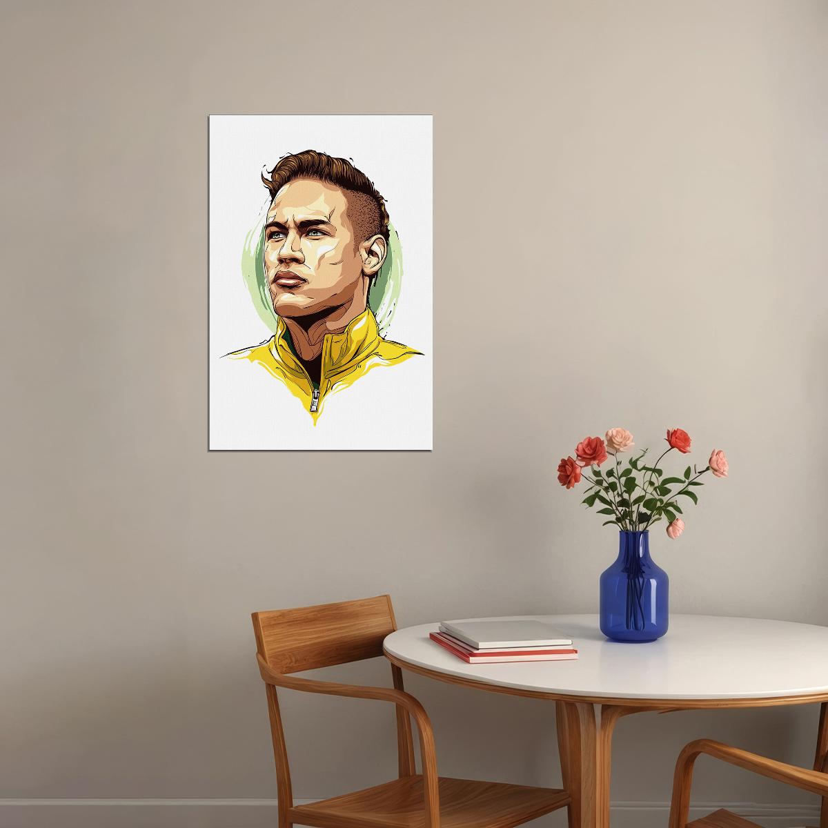 Neymar National Football Player Poster Wall Art Print Home Wall Decor - xonomax