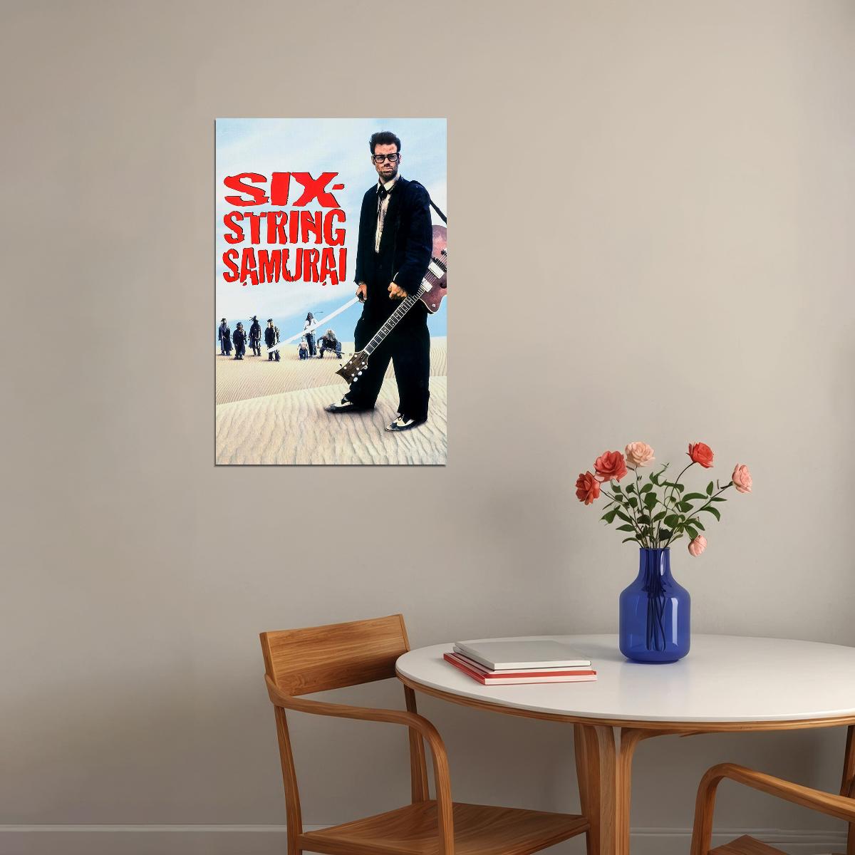 Six String Samurai Minimal Action Comedy Film Poster Wall Art Print Home Wall Decor - xonomax