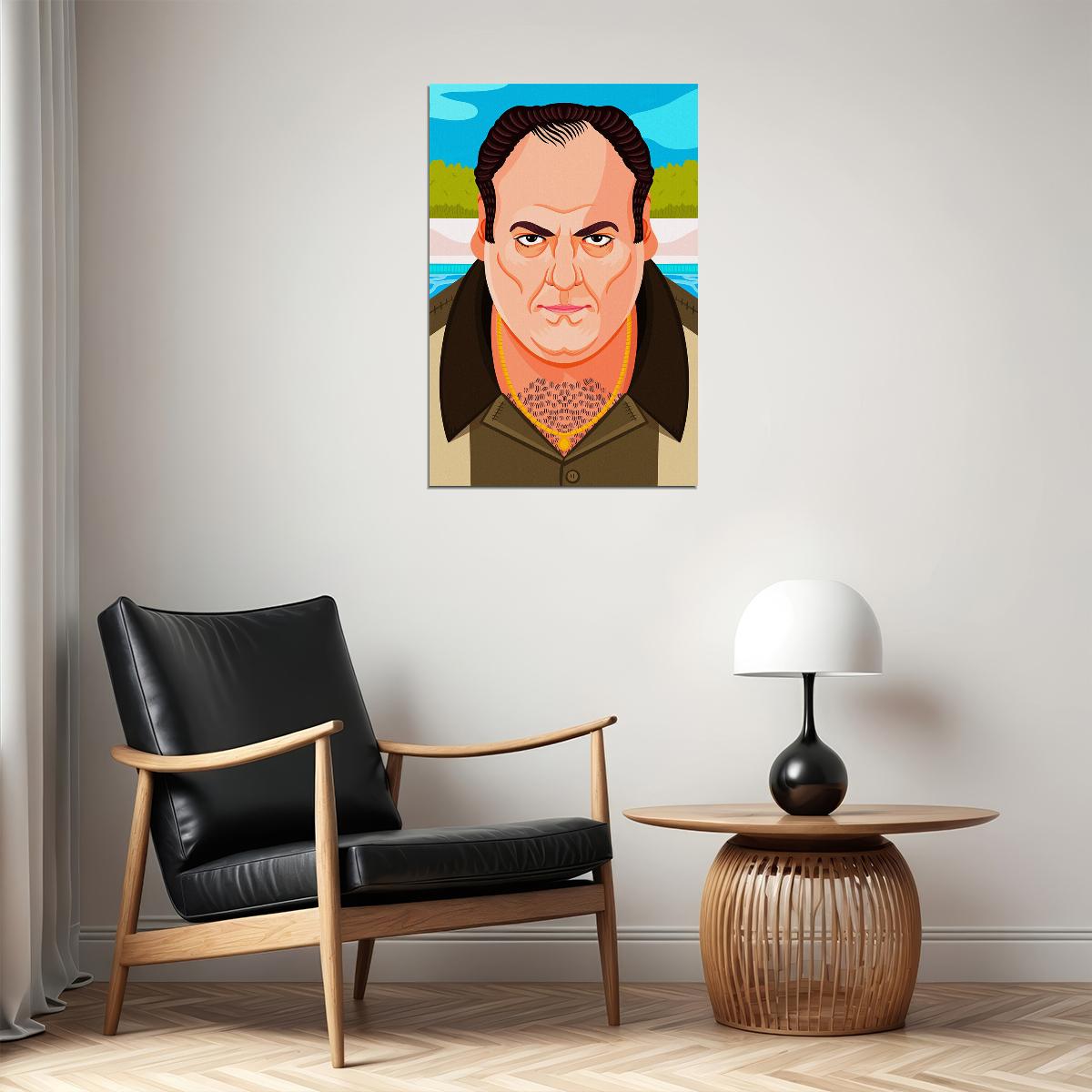 Tony Soprano Portrait The Sopranos Movie Inspired Comic Poster Wall Art Print Home Wall Decor