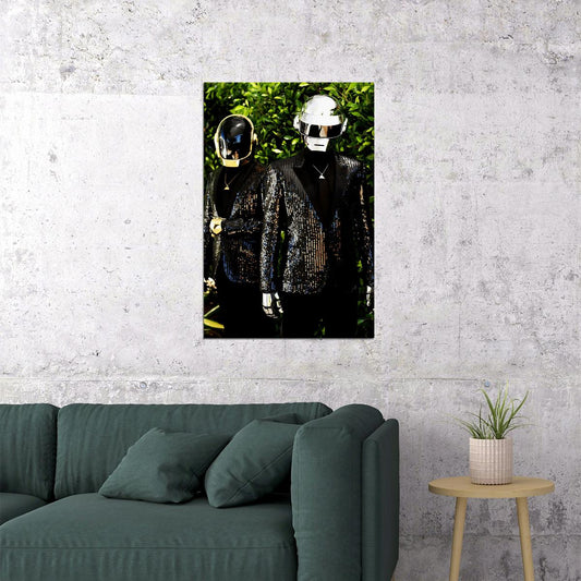Daft Punk Mask Pop Music Singer Duo Electronic Music Poster Wall Art Print Home Wall Decor - xonomax