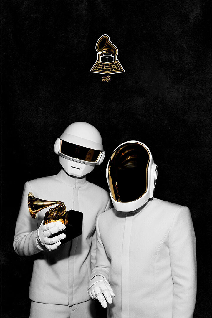 Daft Punk Mask Pop Music Singer Duo Electronic Music Poster Wall Art Print Home Wall Decor - xonomax