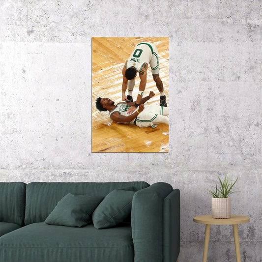 Boston Playoff Finals Tatum And Marcus Poster Wall Art Print Home Wall Decor - xonomax