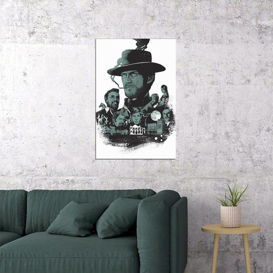 Clint Eastwood A Fistful Of Dollars Movie Printing Poster Wall Art Print Home Wall Decor - xonomax
