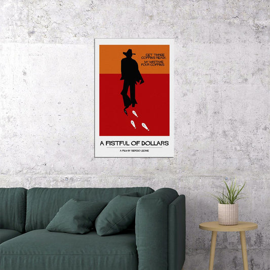 A Fistful Of Dollars Movie Printing Drama Action Poster Wall Art Print Home Wall Decor - xonomax