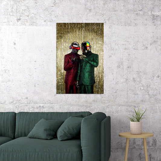 Daft Punk Music Star Men In Helmets Musician Poster Wall Art Print Home Wall Decor - xonomax