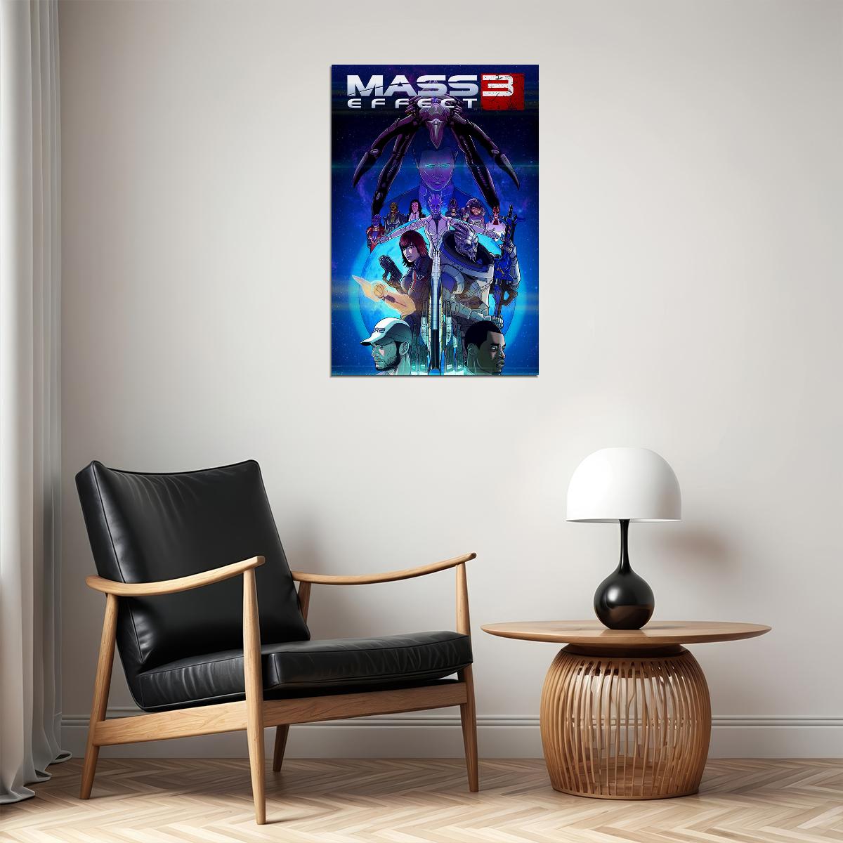 Mass Effect Video Game Science Fiction Role Play Poster Wall Art Print Home Wall Decor