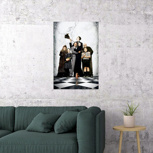 The Addams Family Morticia Lurch Gomez Uncle Fester Poster Wall Art Print Home Wall Decor - xonomax
