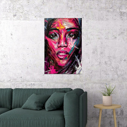 Graffiti Pop Artgirls Colourful Oil Painting Face Poster Wall Art Print Home Wall Decor - xonomax