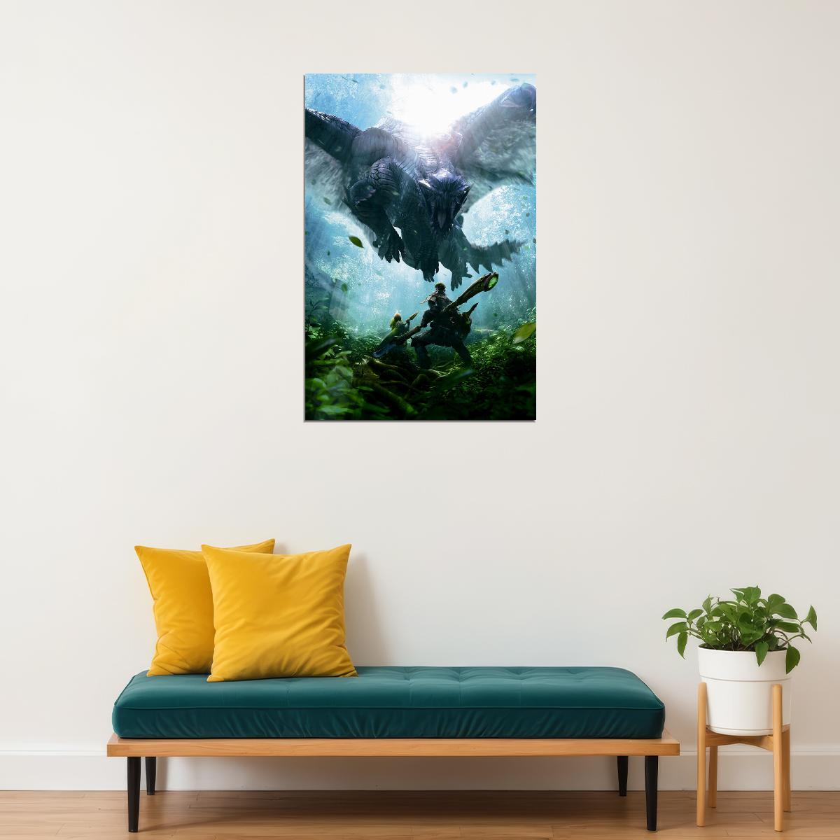 Monster Hunter World Iceborne Action Role Playing Poster Wall Art Print Home Wall Decor