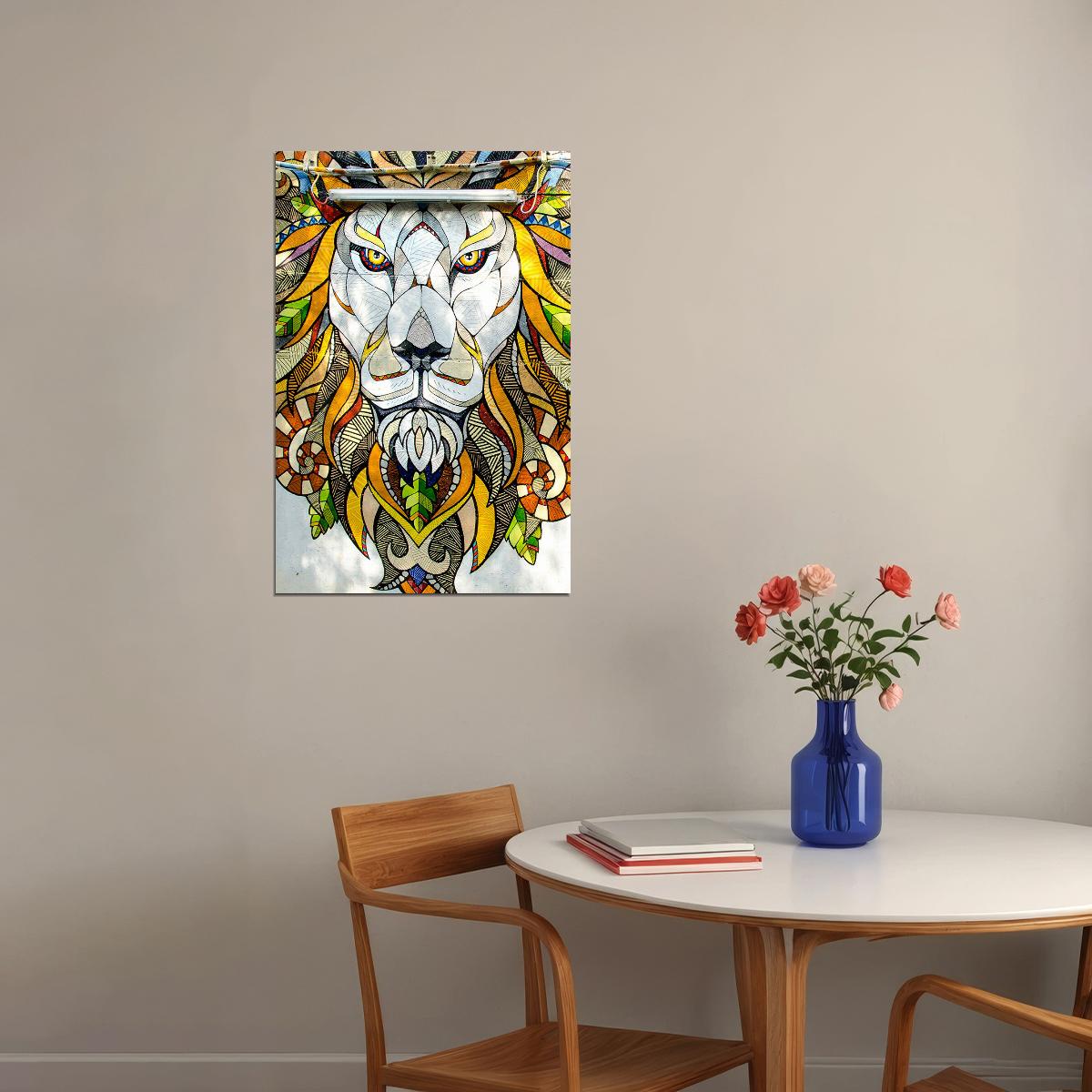 Modern Graffiti Street Animal Lion Poster Wall Art Print Home Wall Decor - xonomax