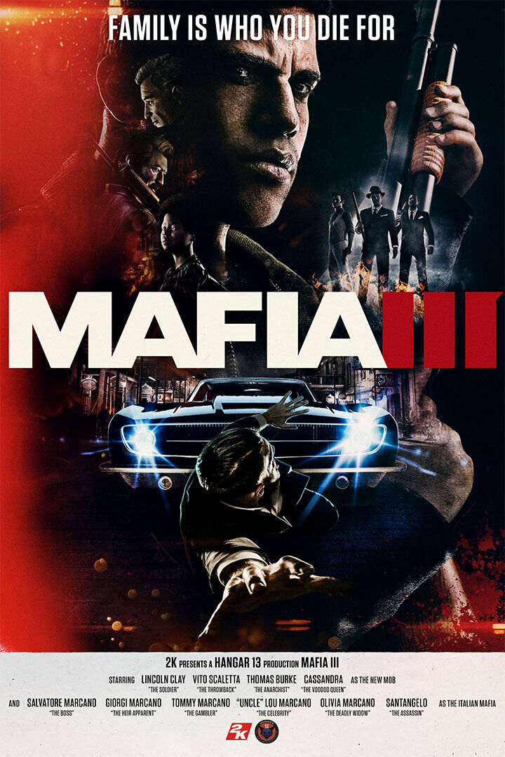 Mafia Iii Video Game Single Player Action Game Poster Wall Art Print Home Wall Decor