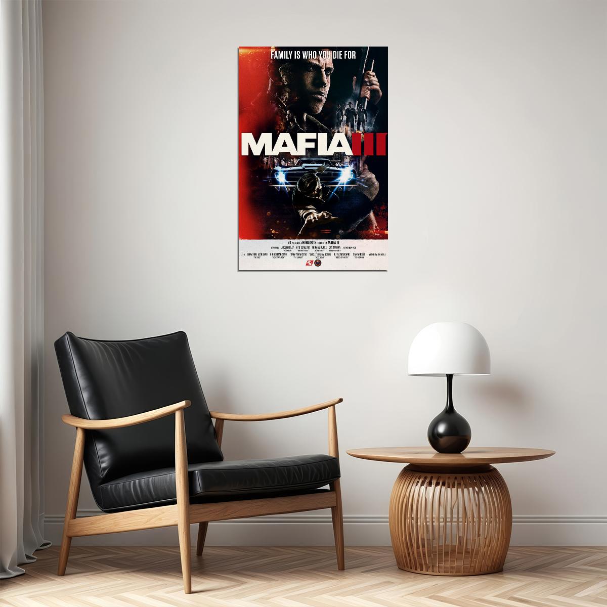 Mafia Iii Video Game Single Player Action Game Poster Wall Art Print Home Wall Decor